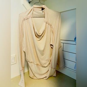 We the Free People cream, drapy tunic size small